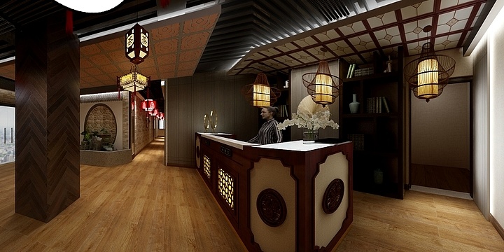 漆河兔宝宝-仙鹤茶楼效果图-装修设计方案