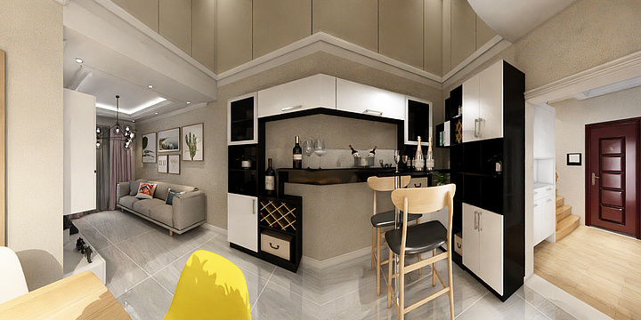 美居装饰史小龙-303现代-装修设计方案