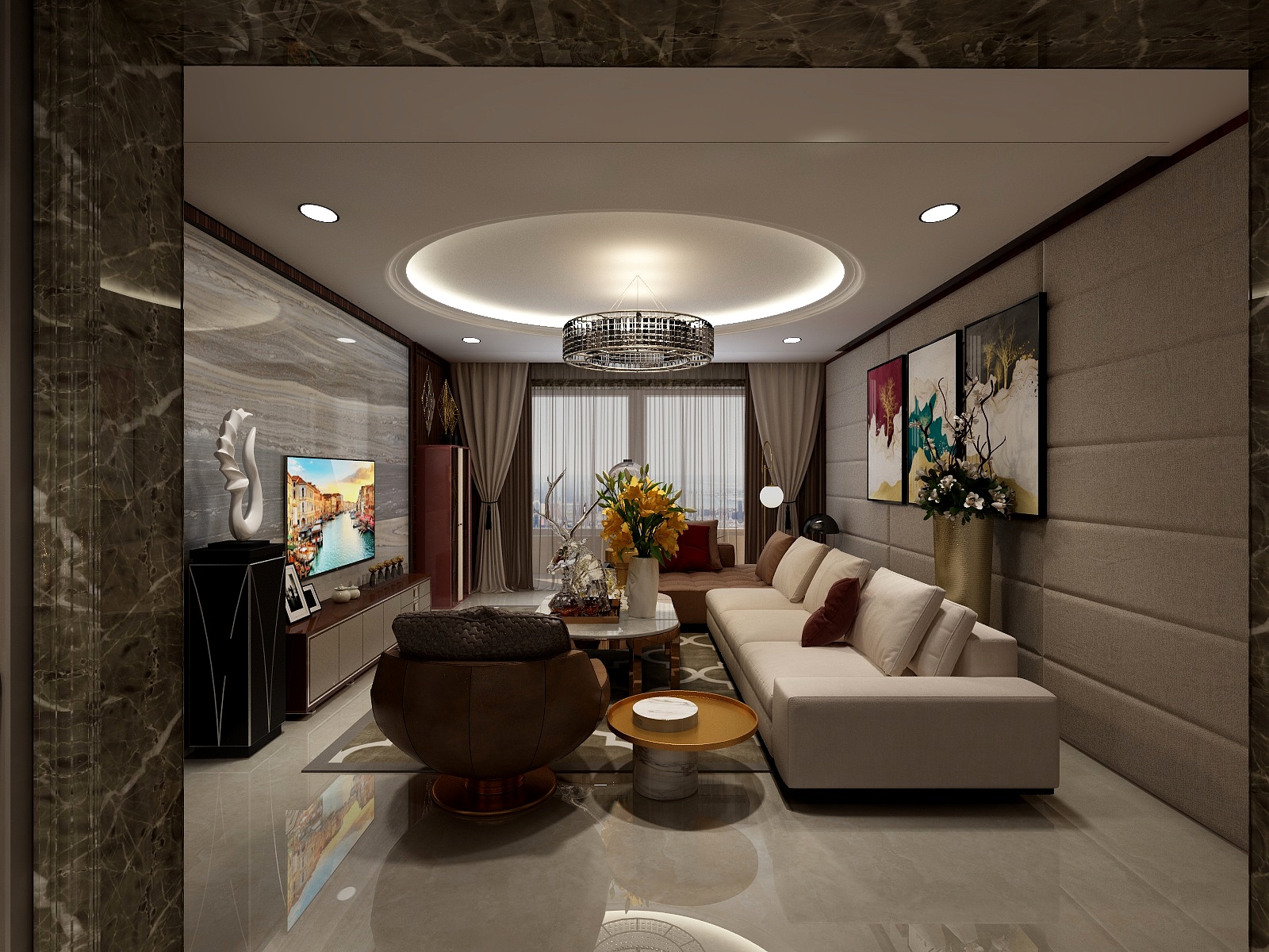 贾力祥-中车国际广场-180㎡奢华风装修效果图