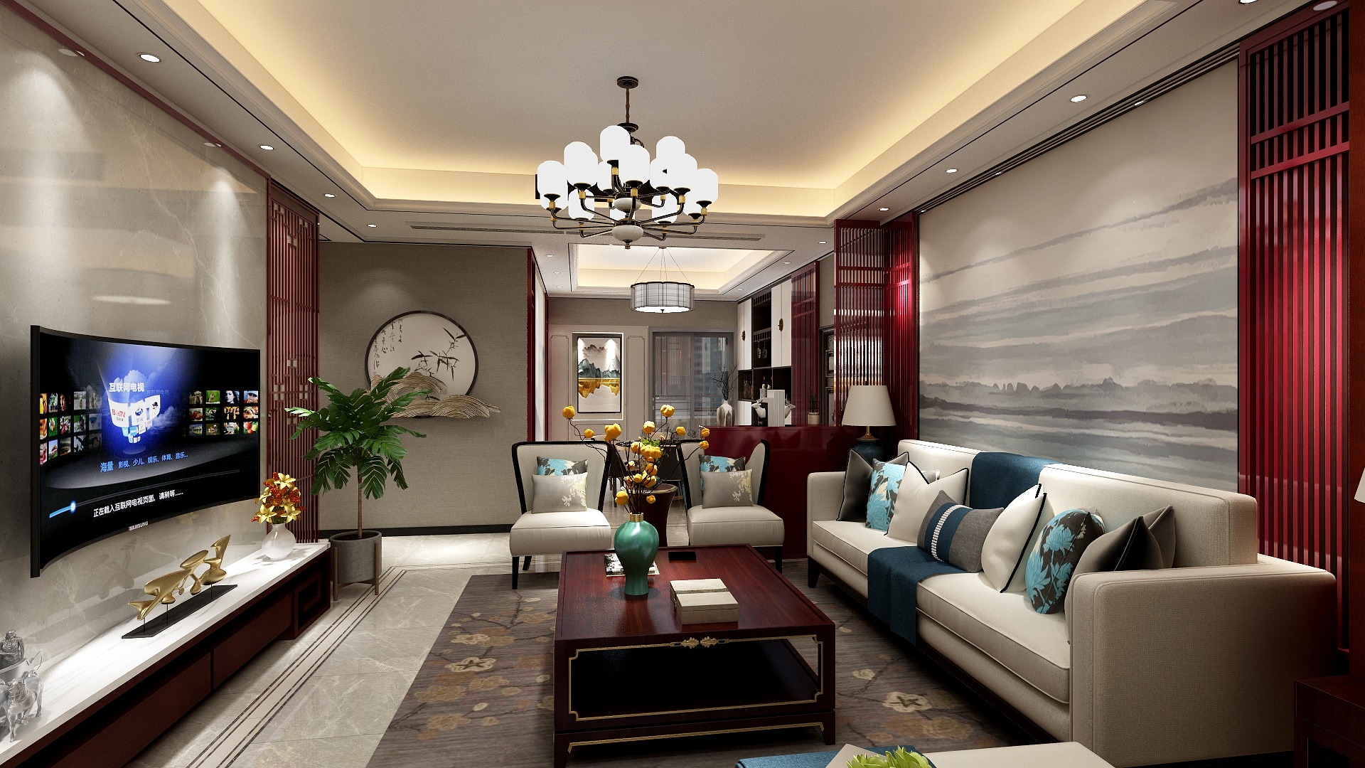 HK装饰-米总复式楼-新中式-装修设计方案