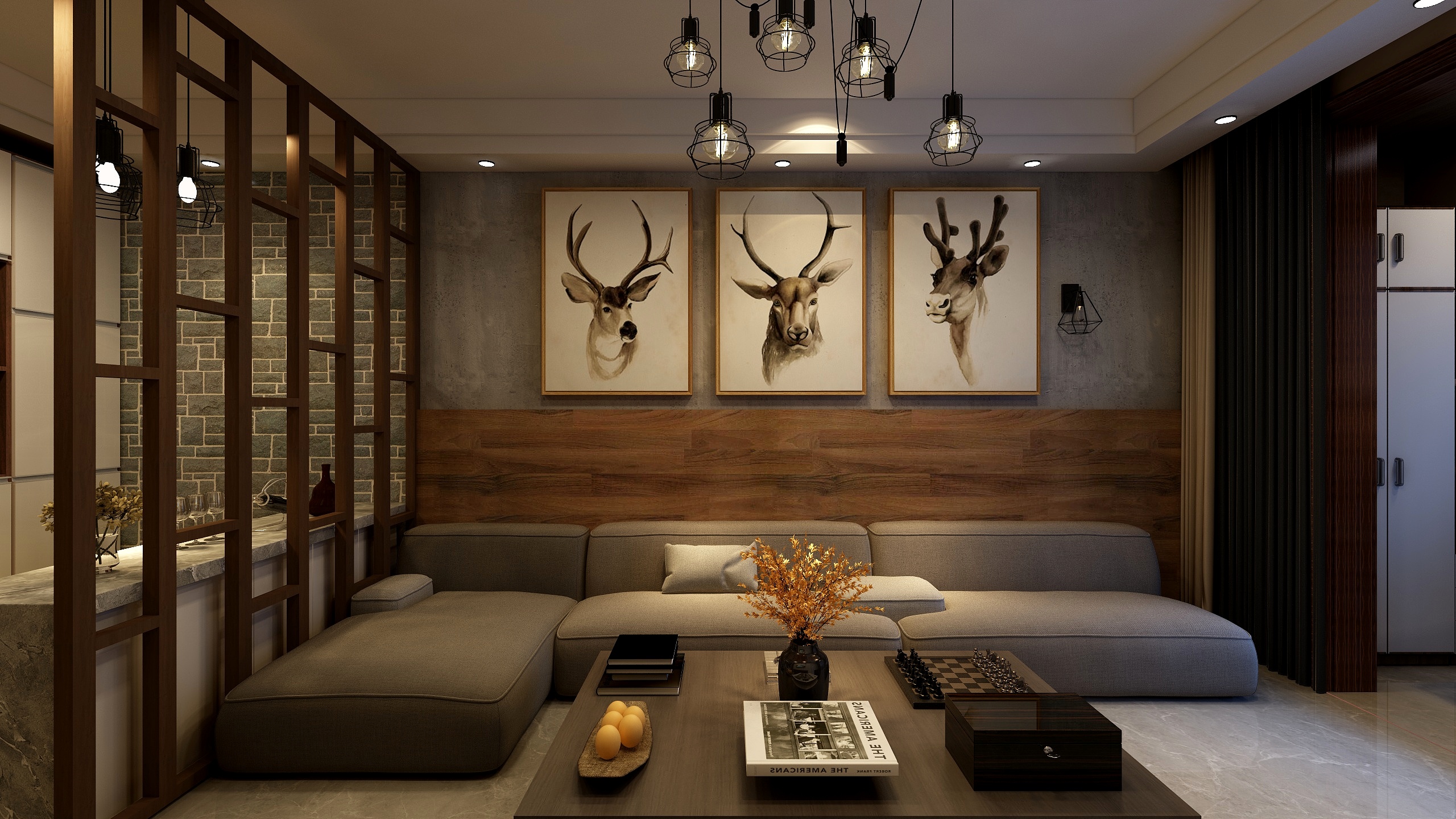 陈湘-古韩名居B户型工业风-装修设计方案