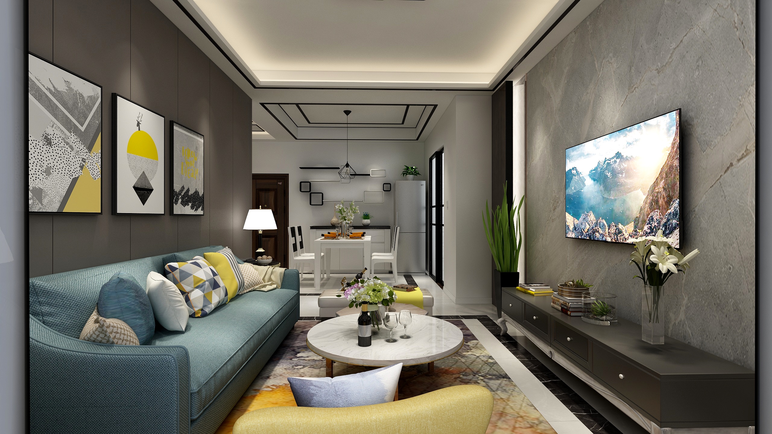 劉鹏飛Design-新天地现代风-装修设计方案