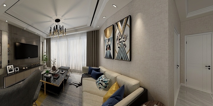 Diamondyj-现代轻奢客餐厅-装修设计方案