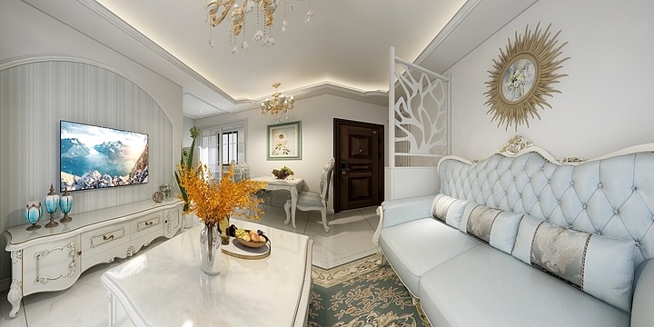 相锦鲤-名仕公馆-102㎡(欧式)-装修设计方案