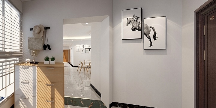 韩伟-桥头峰景台125平方漫游全景-装修设计方案