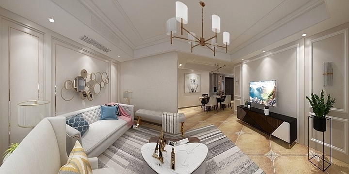 阿雨a-雅新名都6-1301-美式轻奢-装修设计方案