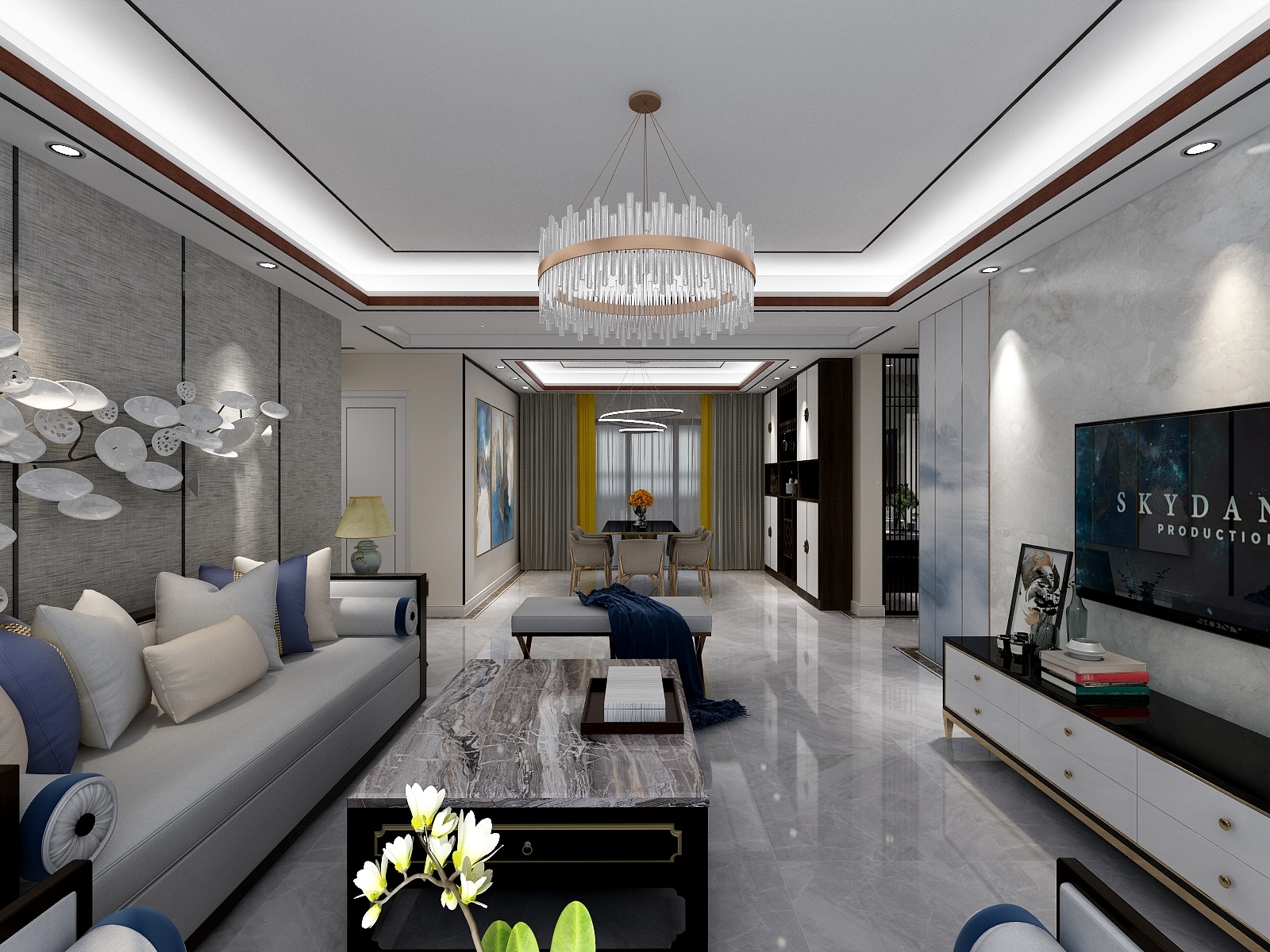 秦工Design-瑞马7号楼户型A户型170新中式-装修设计方案