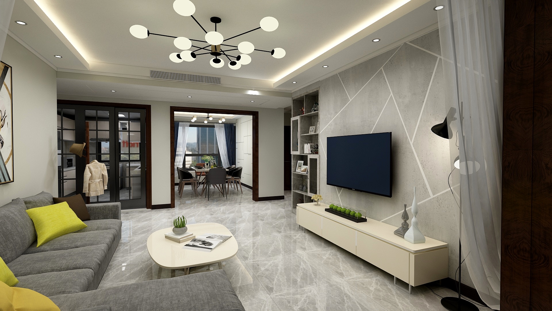 戴超-136㎡新中式简约-中建悦海和园装修效果图