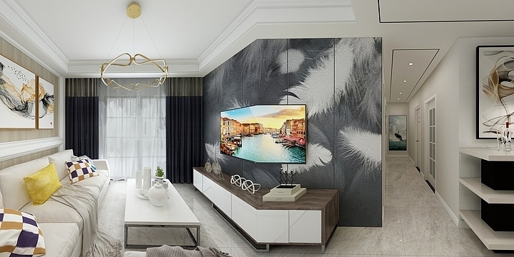 Din李-招商拾鲤108㎡现代简约-装修设计方案