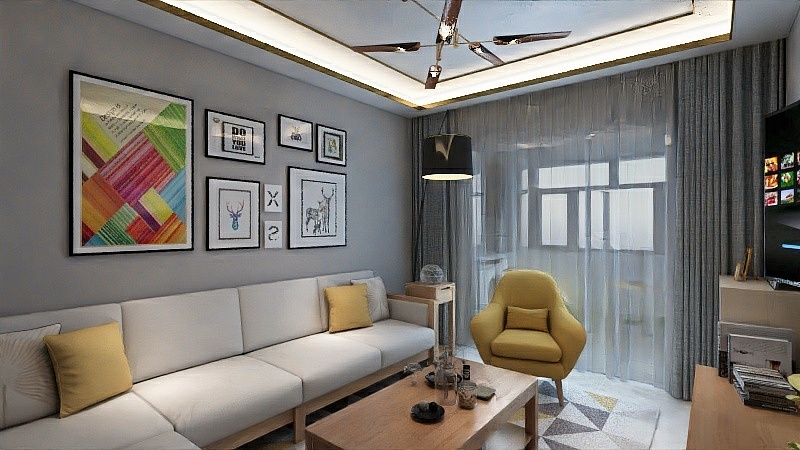 崔Designer-中达公寓50平米 方案现代简约-装修设计方案