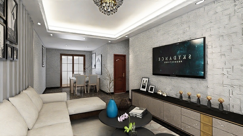 静橙-时代国际3室2厅-装修设计方案