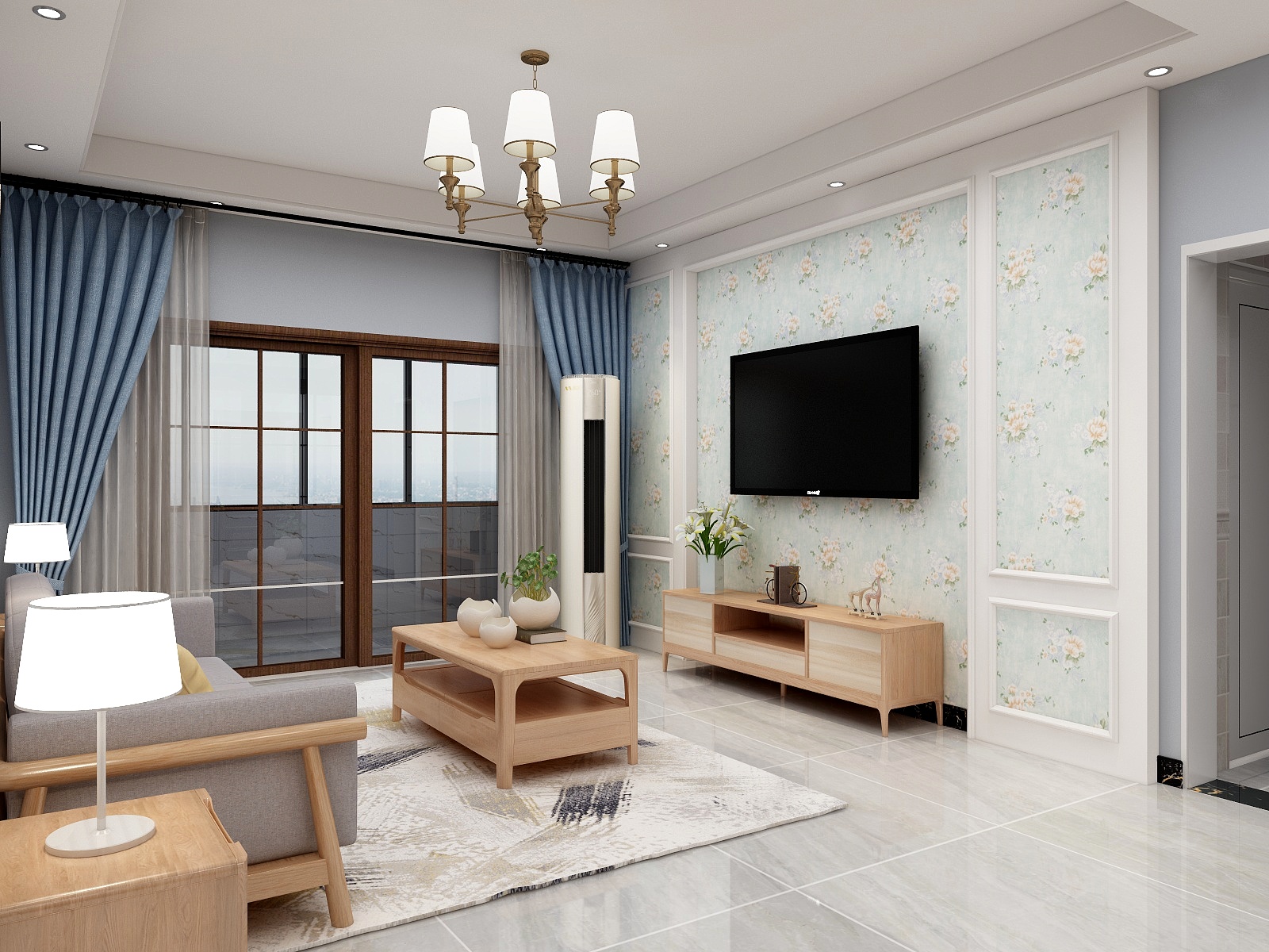 秋千上的前缀-小北欧样板间120多平方-装修设计方案