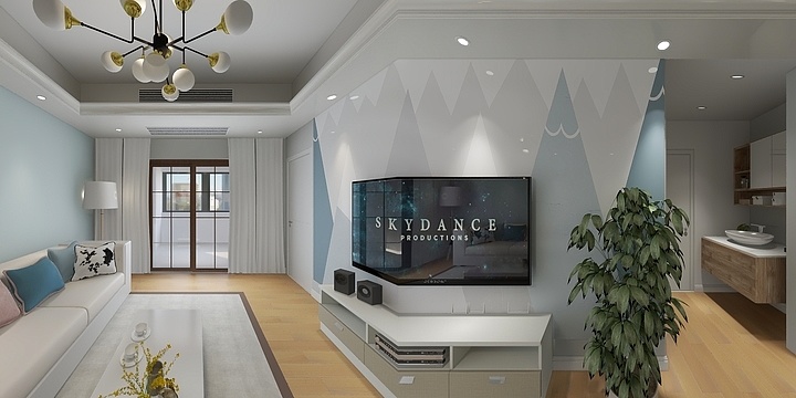 李海军-幸福时代83.00㎡户型2室2厅1卫-副本-装修设计方案