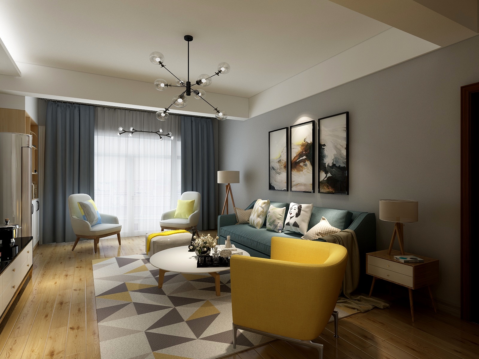 罗辣辣-致远装饰《金富星城360全景效果图》85113738-装修设计方案