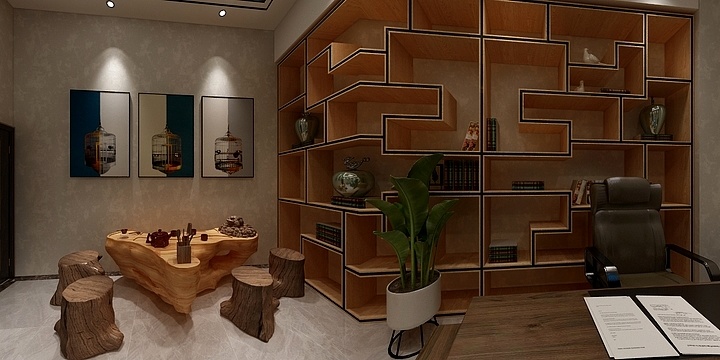 全案设计师郑威-售楼部-装修设计方案