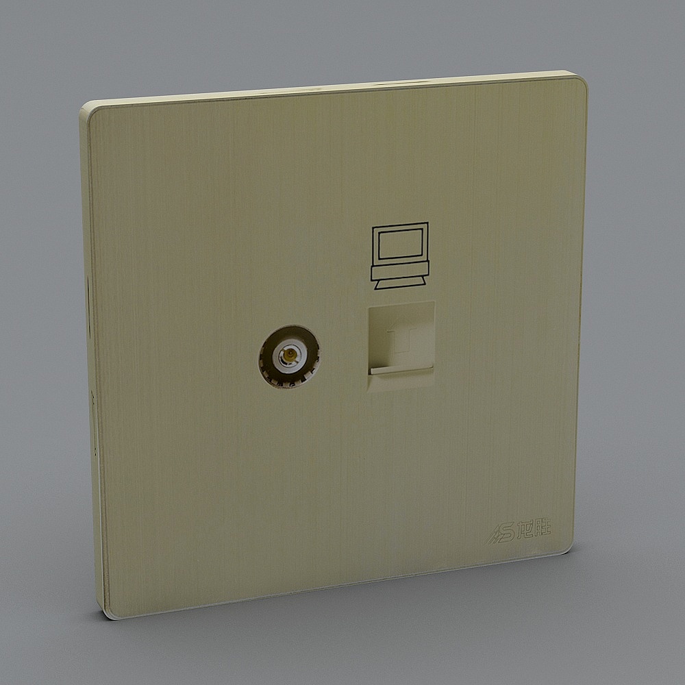 龙胜-E664130-插座3D模型