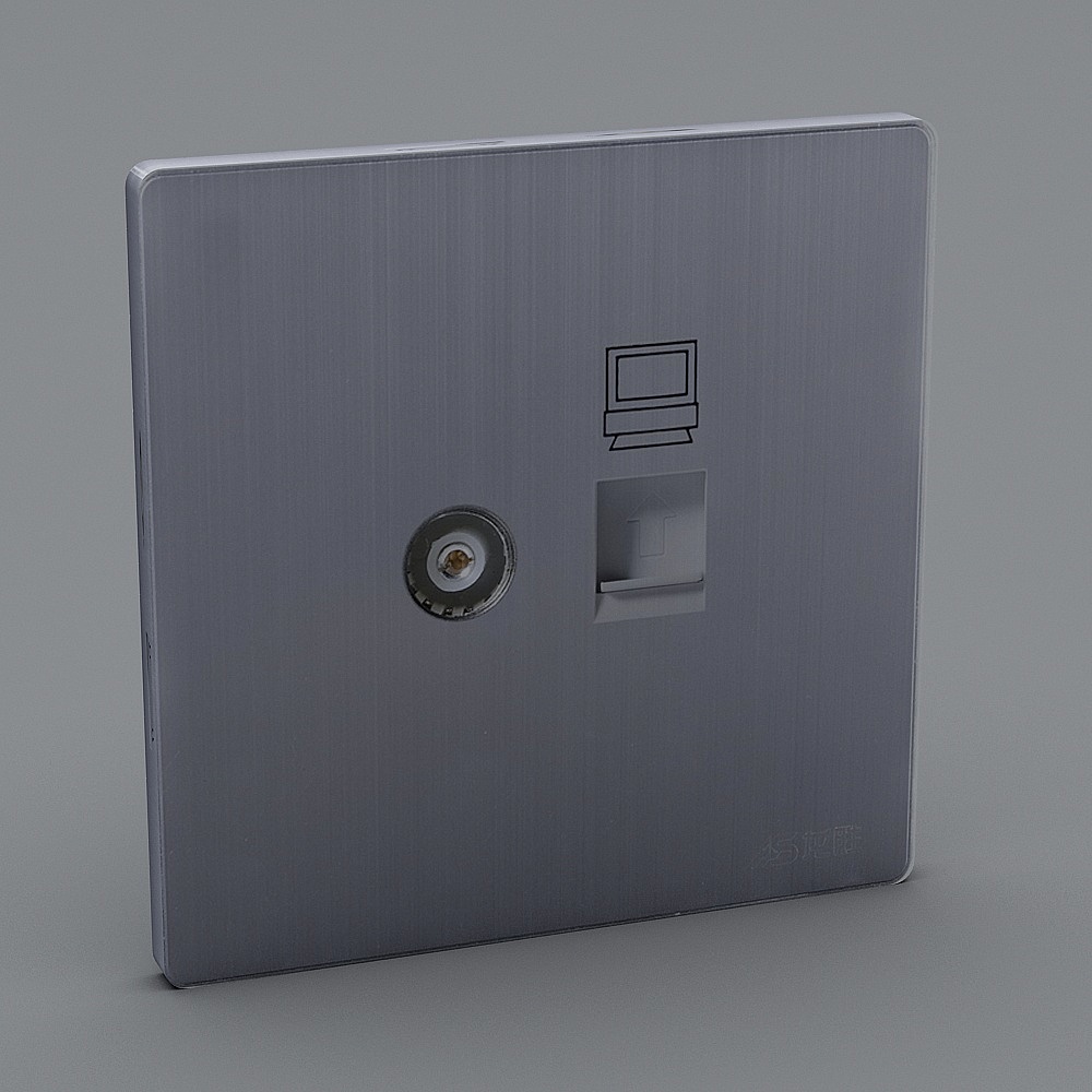 龙胜-E664130-插座3D模型