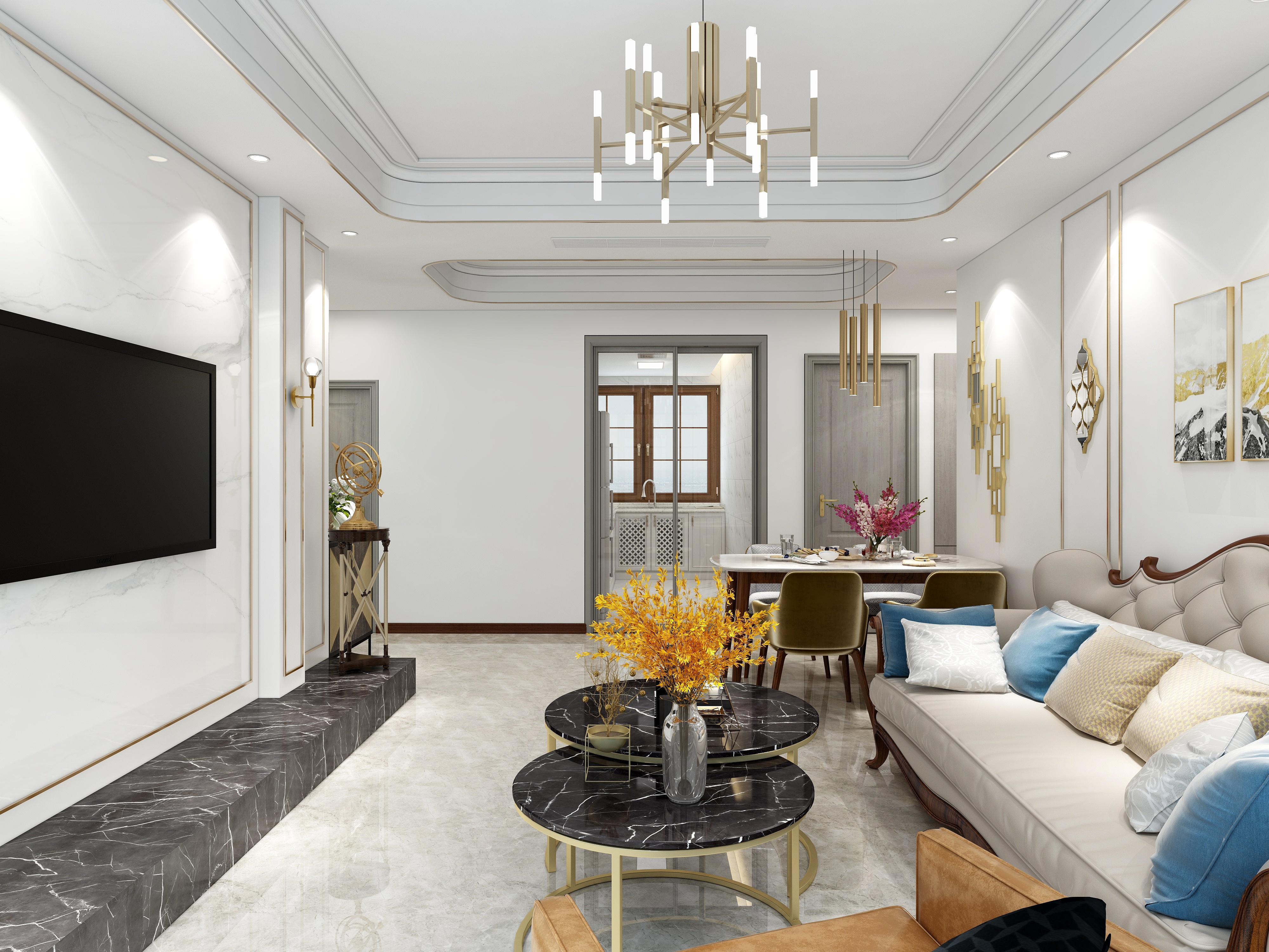 墨图一号-轻奢简美家装装修效果图