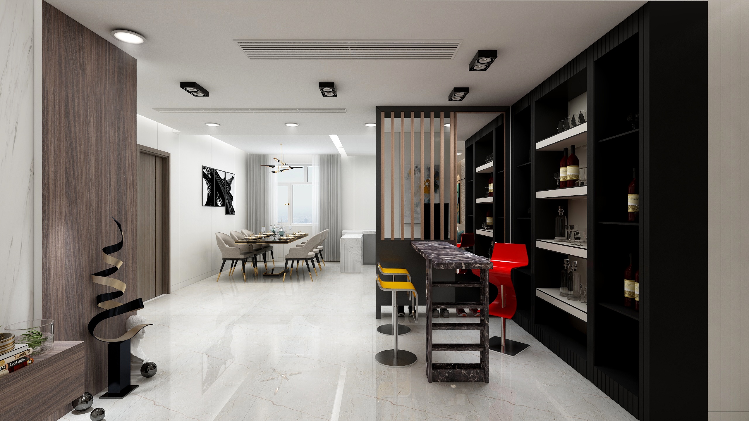 腾霄设计-孟达8321子母房轻奢新中郝府-装修设计方案