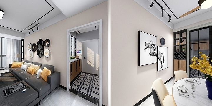 意林设计工作室-海德极简裸色调-装修设计方案