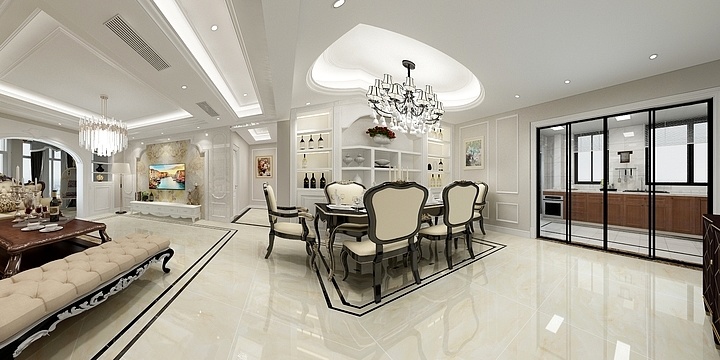 诺贝尔66-郫都区中航城19-1-702欧式-装修设计方案