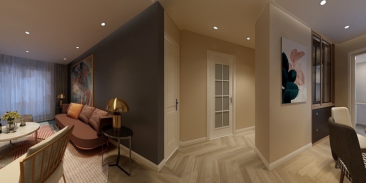 落花，人独立-大名城紫金九号B2--114㎡-装修设计方案