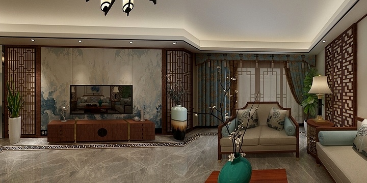 姚大师.叁拾空间设计-东方蓝海 酷家乐-装修设计方案