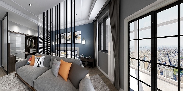 最帅设计总监-西罐村别墅二楼-装修设计方案