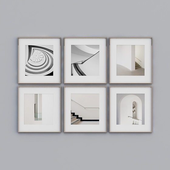 Modern Collage Photo Frames,Gray