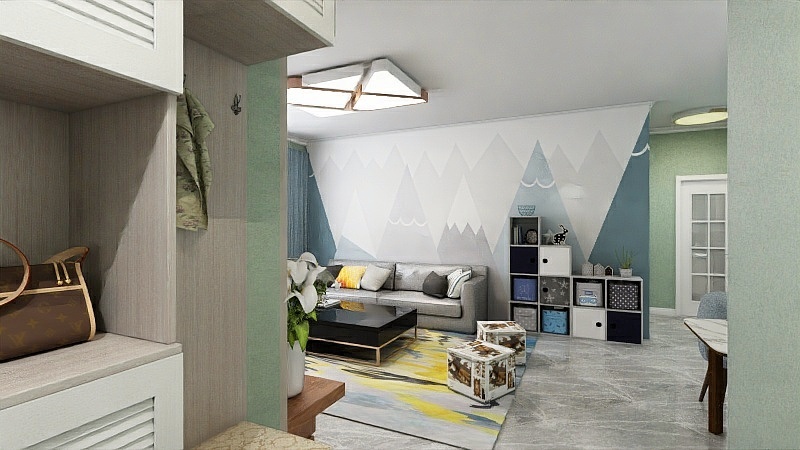 张伟杰-沙区公务员105北欧-装修设计方案