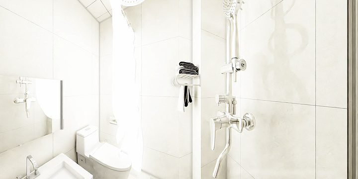 東佰尚建筑装饰公司-5号楼1702室卫生间-装修设计方案