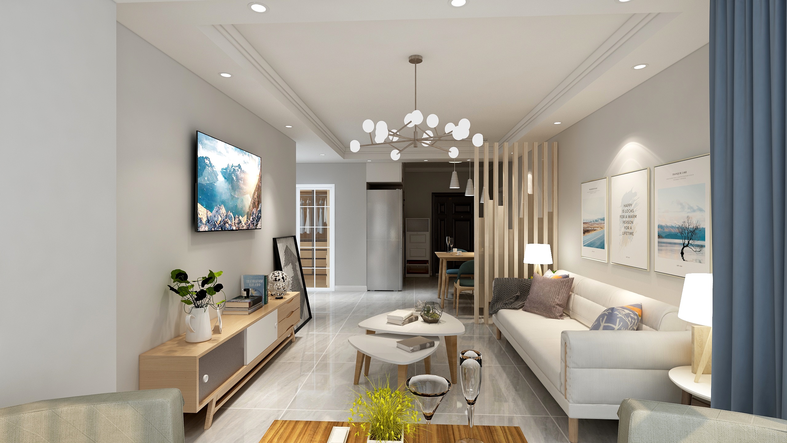 王虹力-85方北欧两居装修效果图