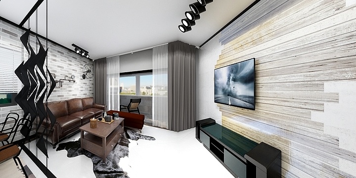 干饭设计师-滨河华府D瓦伦西亚户型暗黑系-装修设计方案