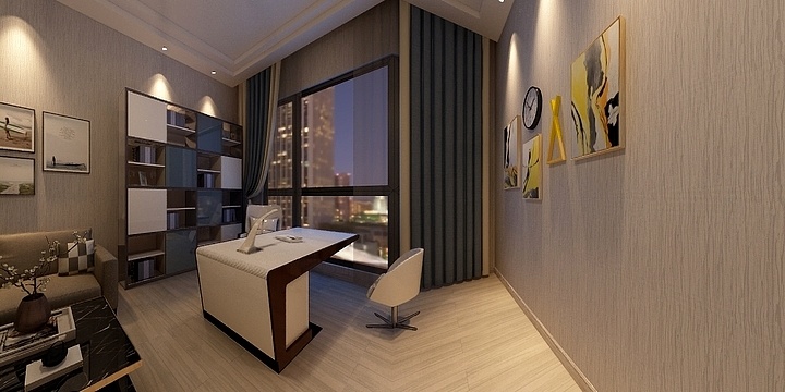 设计师翁倩-总经理效果图-装修设计方案