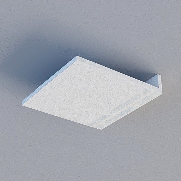 490.5*490.5 (P)单边高方板 （直拼）-拉伸滚涂 珈蓝-单边高3D模型