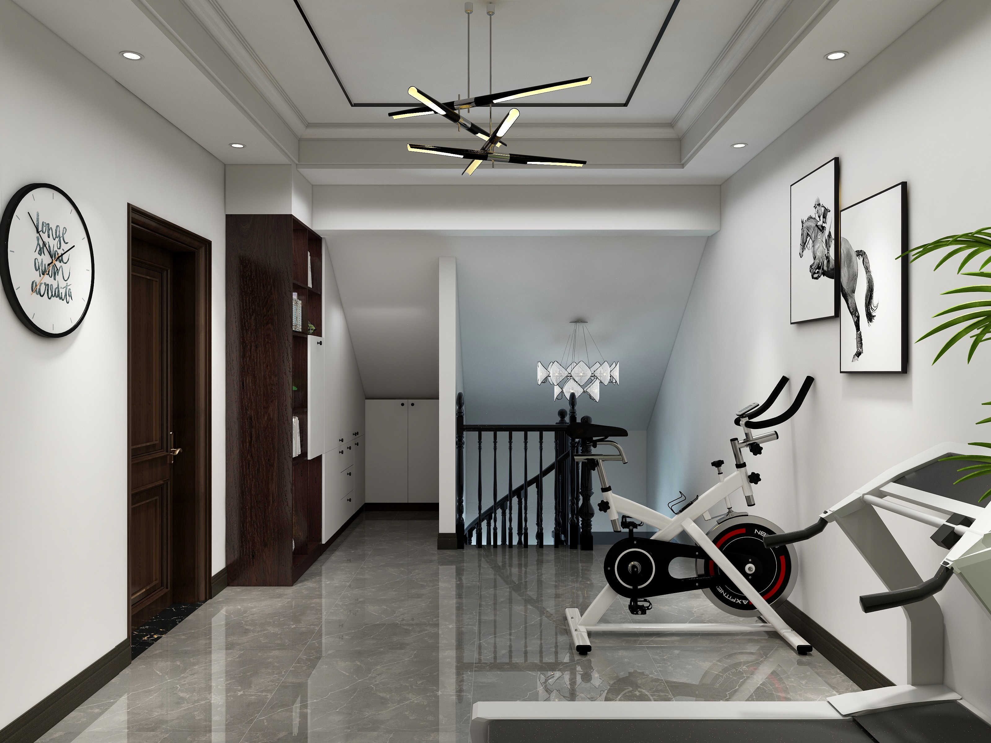 丁大伟-180方现代两居装修效果图