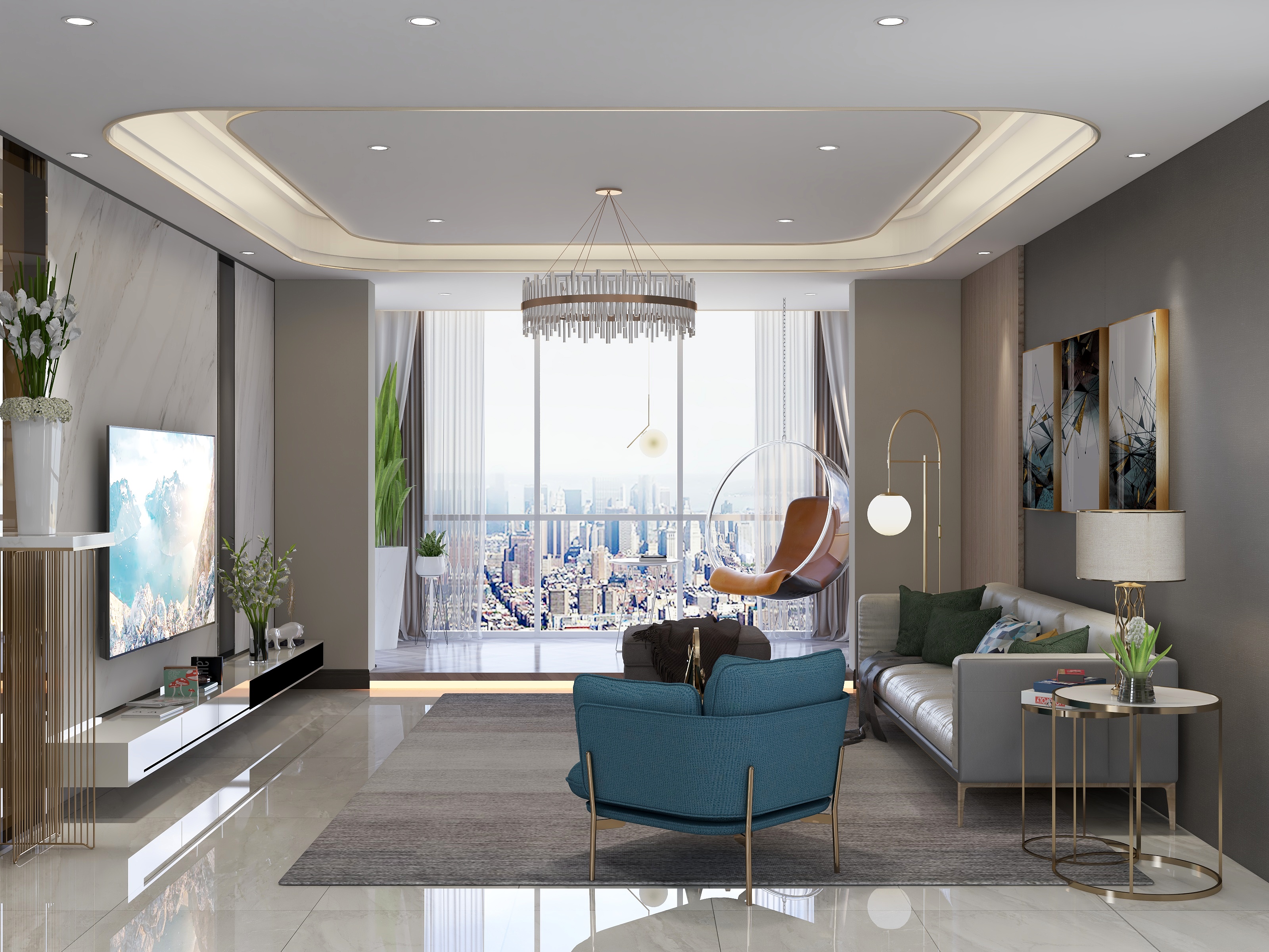 DesignMachine-144方现代四居装修效果图