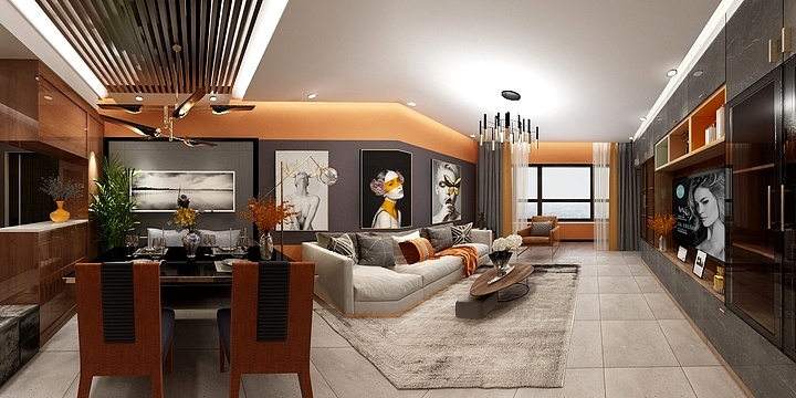 中天怡家高端全屋设计-《秘橙之恋》博宇A区6单元1402-装修设计方案