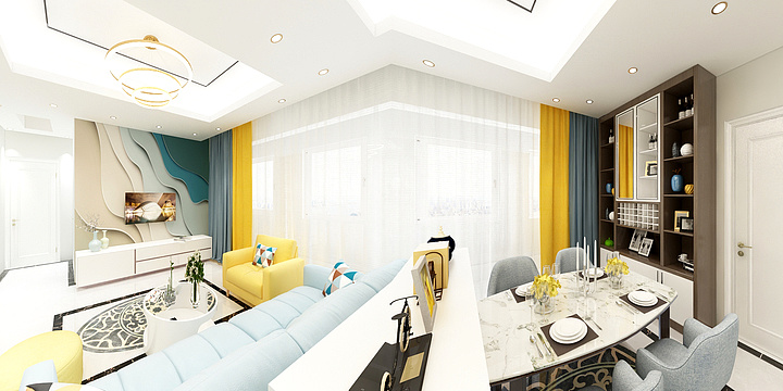 白振宇-瑞和园89.50㎡B户型3室2厅1卫-装修设计方案