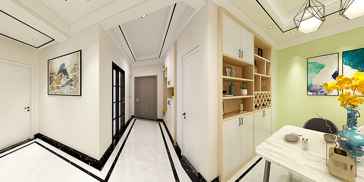 L亮丽L设计-畔山华府8-2-2402建模-装修设计方案