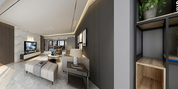 设计师张佳琪-湘江学府现代简约四室-装修设计方案