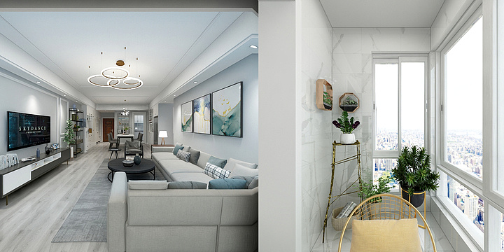 家de设计-榕江一号1栋2206鲁哥雅居-黑白灰版-装修设计方案