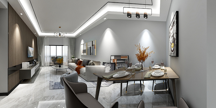 吴健斌-两房-现代-装修设计方案