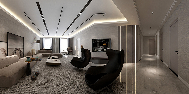 善行设计-现代客餐厅-装修设计方案