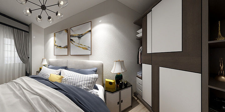 闫杨锋室内设计-香庭119，三室一卫-装修设计方案