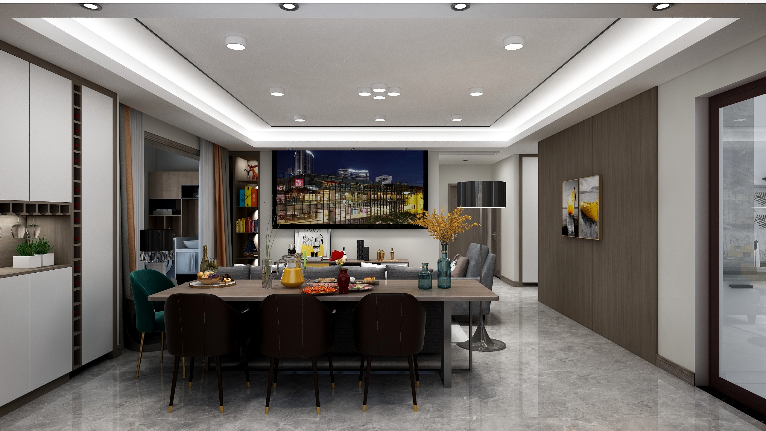 半岛印象王-紫荆阁人才公寓130-装修设计方案