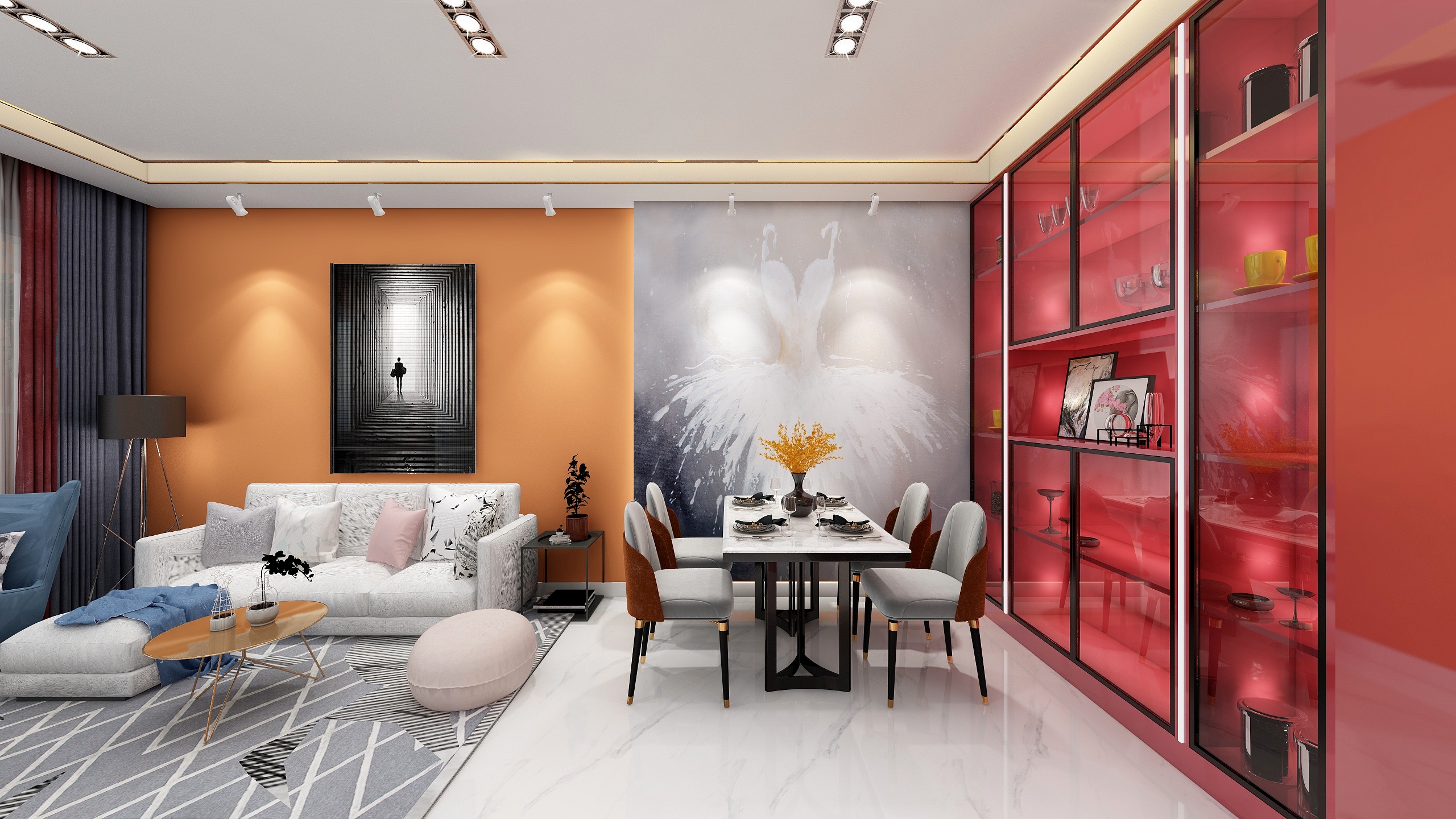 羅玉龍-爱马仕橙+极光红-装修设计方案