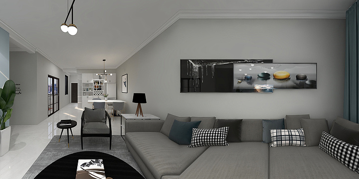 海玲LIU-凤台凤凰湾小区J区7#1703有酒柜无吊顶-装修设计方案