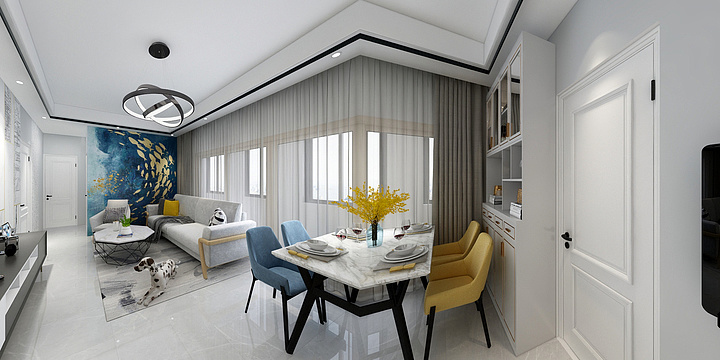 牧野设计-瑞和园89.50㎡B户型3室2厅1卫-装修设计方案