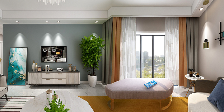 王正林高端定制-西花园效果图-装修设计方案